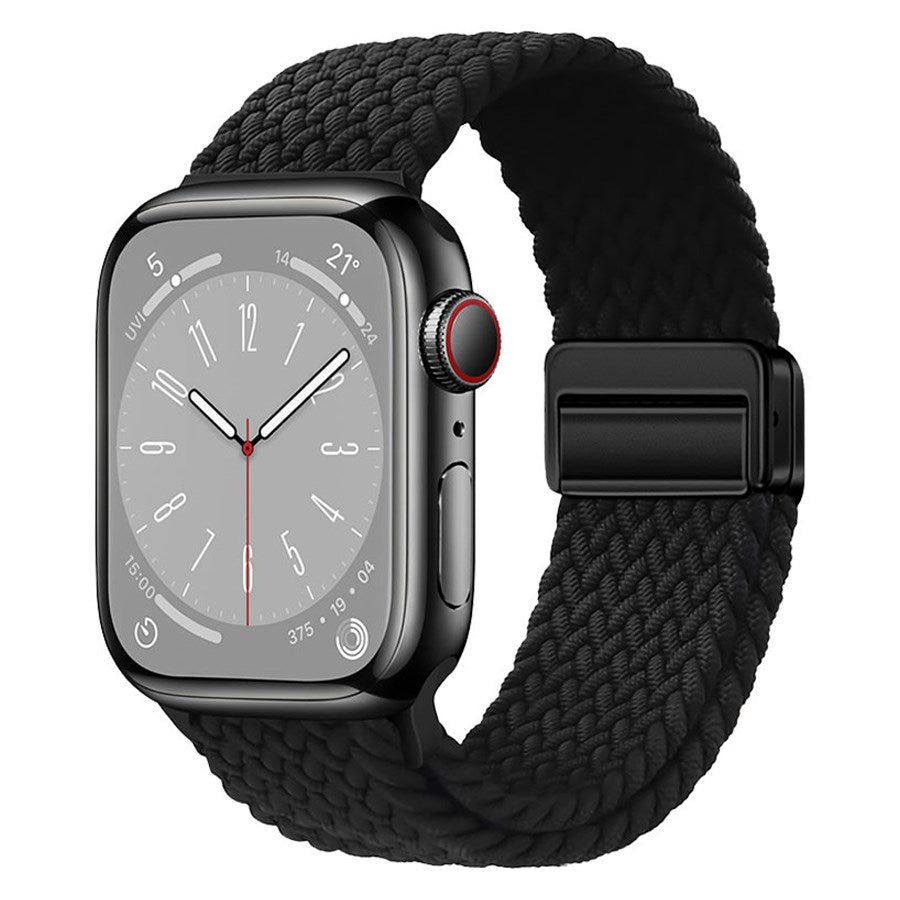 LPAW143 Lippa Apple Watch Nylon Strap Incl. Magnetic Lock 42 (Series1,2,3) 44 45 46 49Mm, Black 1