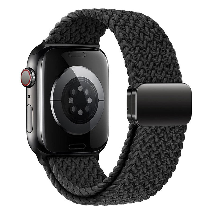 LPAW143 Lippa Apple Watch Nylon Strap Incl. Magnetic Lock 42 (Series1,2,3) 44 45 46 49Mm, Black 2