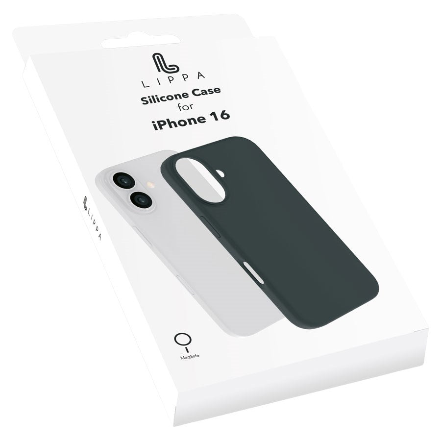 LPCOVER0067 Lippa Iphone 16 Silicone Cover With Magsafe,Black 3