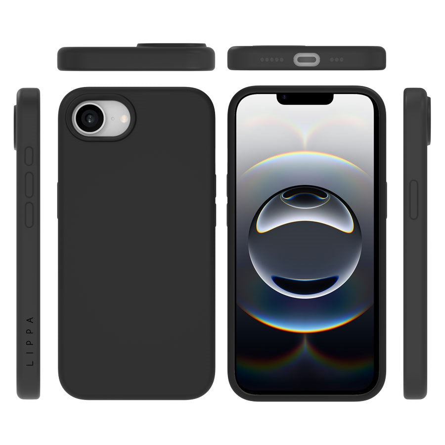 LPCOVER0072 Lippa Iphone 16E Silicone Cover With Magsafe,Black 2