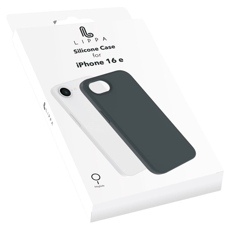 LPCOVER0072 Lippa Iphone 16E Silicone Cover With Magsafe,Black 3
