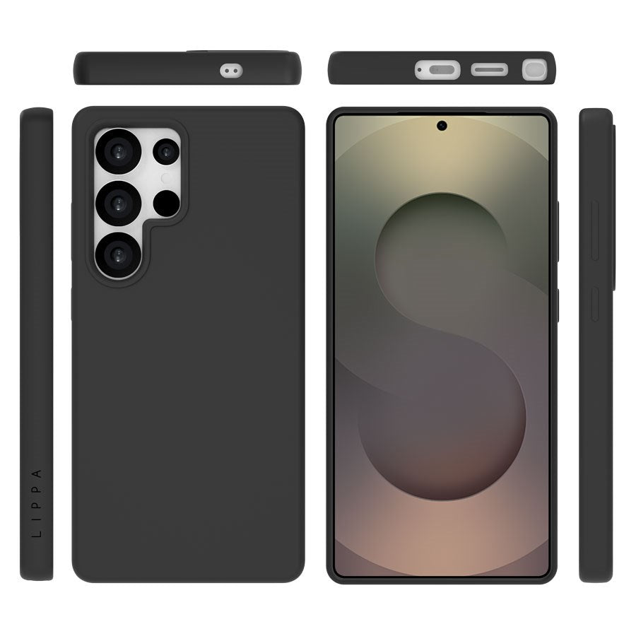 LPCOVER0088 Lippa Samsung S25 Ultra Silicone Cover,Black 2