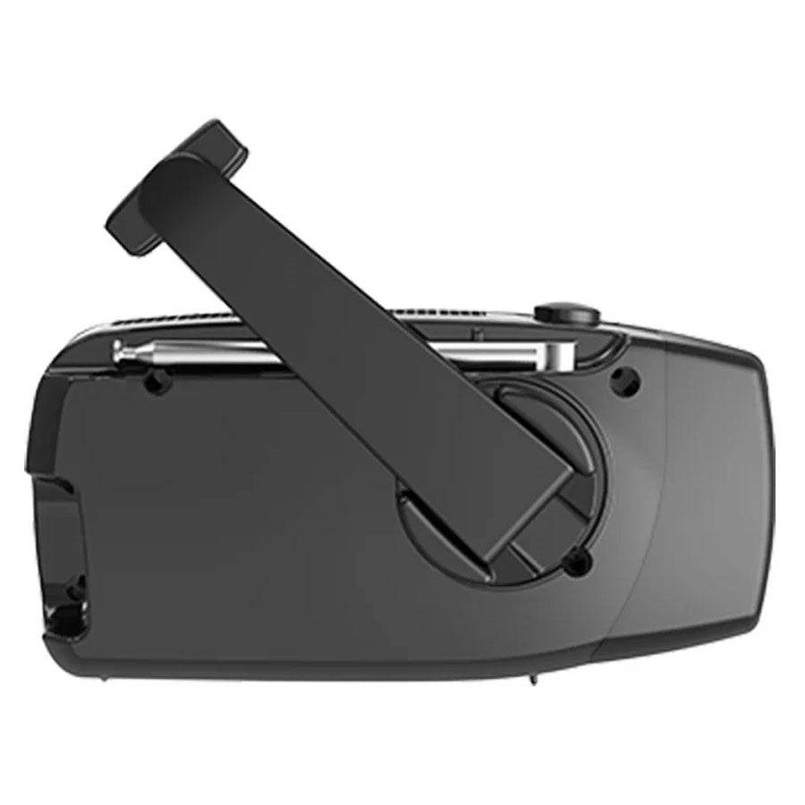 LPFMR01 Lippa FM Nødradio Med Håndsving Og Solceller,2.000 Mah Powerbank,Sort 2