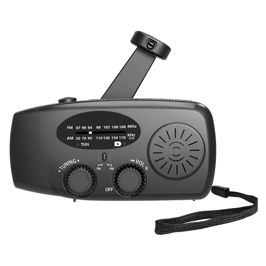 LPFMR01 Lippa FM Nødradio Med Håndsving Og Solceller,2.000 Mah Powerbank,Sort 7