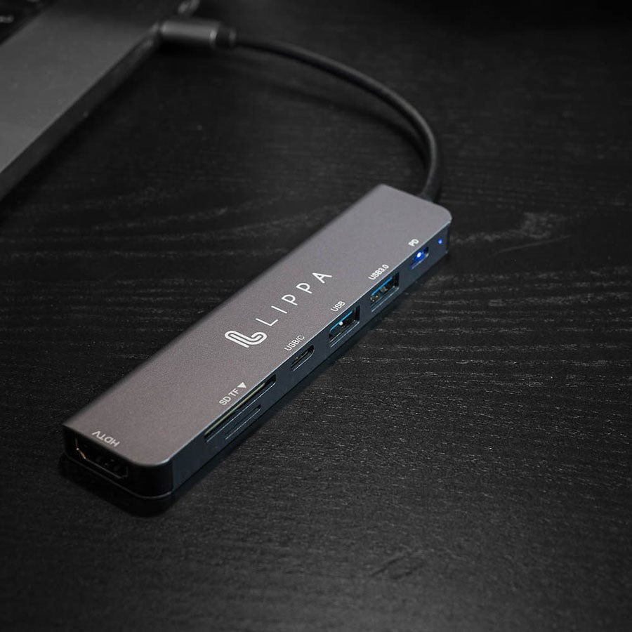 LPGQ22H118 Lippa 7 In 1 87W USB C PD 4K HDMI Ethernet Hub 04