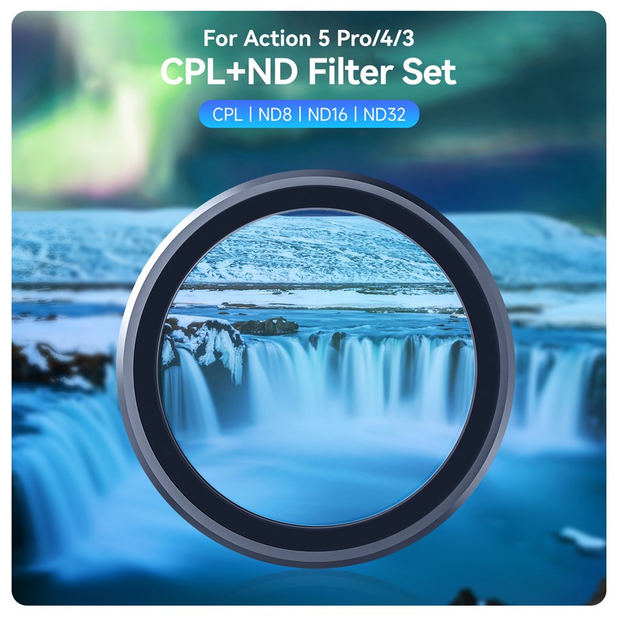 OA FLT 005 Telesin 4 Pack CPL+ND8 16 32 Lens Filter Kit For DJI Osmo Action 3 4 5Pro 7