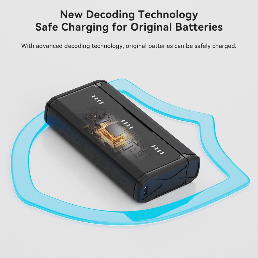 S0 ECB 09 TGP Telesin Pocket Size 3 Slot Charger Box 2Pcs Stamina Battery Kit Gopro Hero 13 Batteries 4