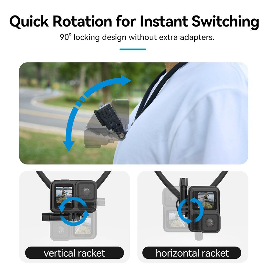 S2 HNB 09 Telesin Action Camera Neck Mount SE2.0 (Black) 8