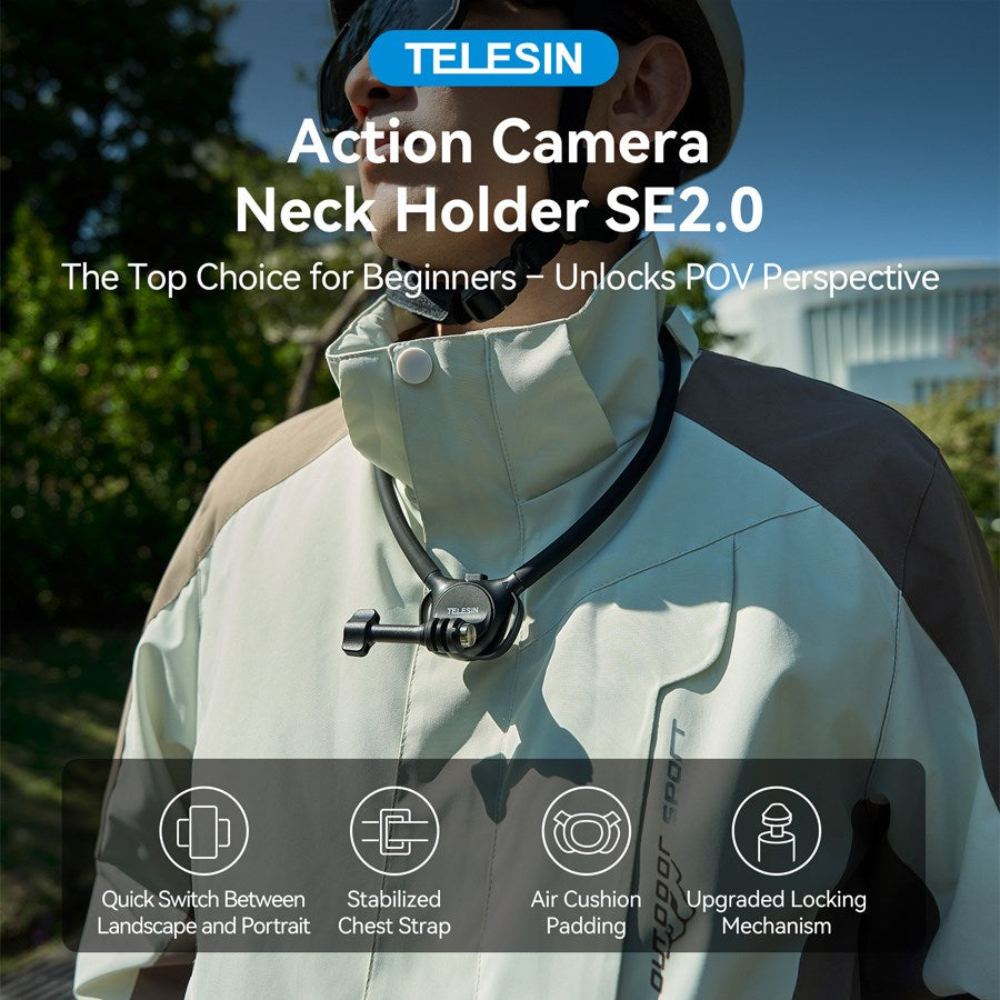 S2 HNB 09 Telesin Action Camera Neck Mount SE2.0 (Black) 9