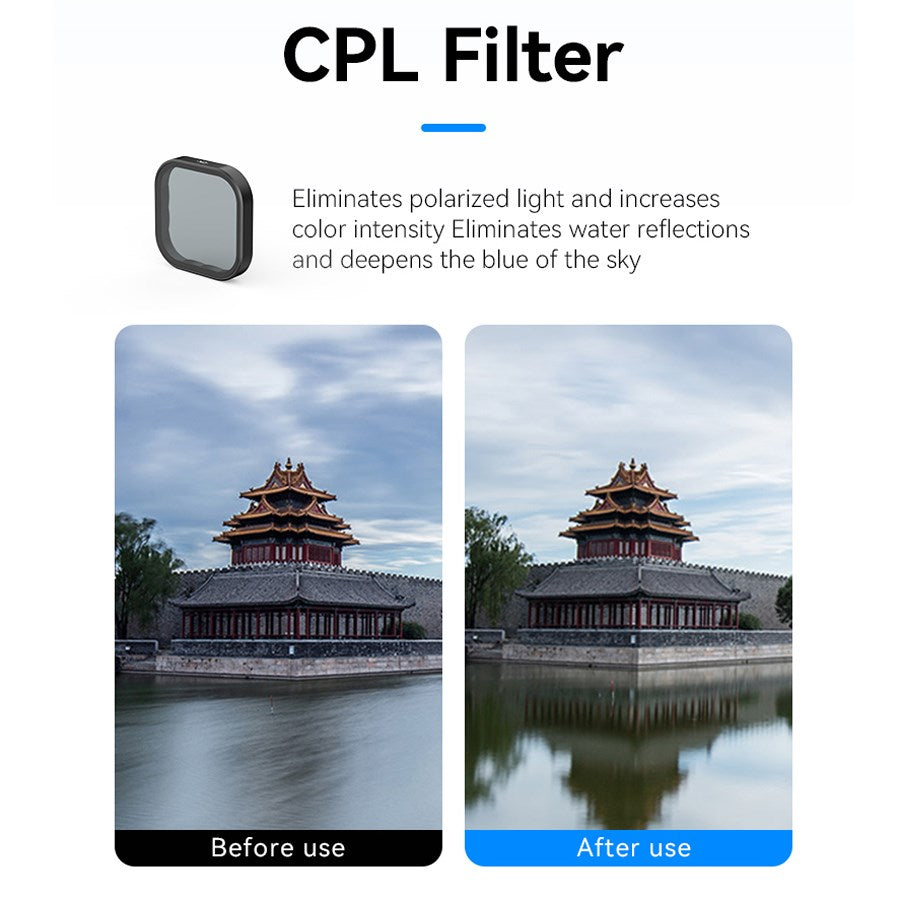S5 FLT 13 TGP Telesin CPL+ND8 16 32 4 Pack Lens Filter Kit Set For Gopro Hero 13 6