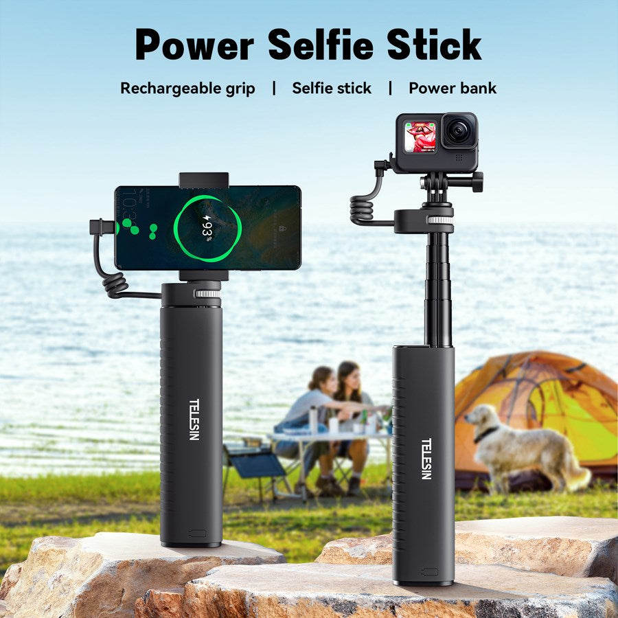 TE CSS 001 Telesin Rechargeable 0.9M Selfie Stick For Gopro Mobilephone Etc. 5