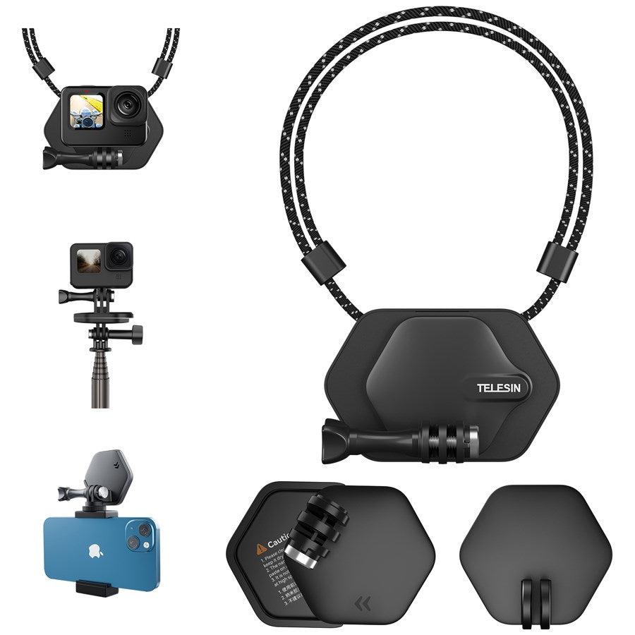 TE MMK 001 Telesin Magnetic Mount For Action Cameras With Nano Sticker Kit 2