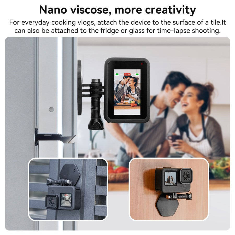 TE MMK 001 Telesin Magnetic Mount For Action Cameras With Nano Sticker Kit 6