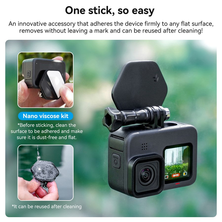 TE MMK 001 Telesin Magnetic Mount For Action Cameras With Nano Sticker Kit 7