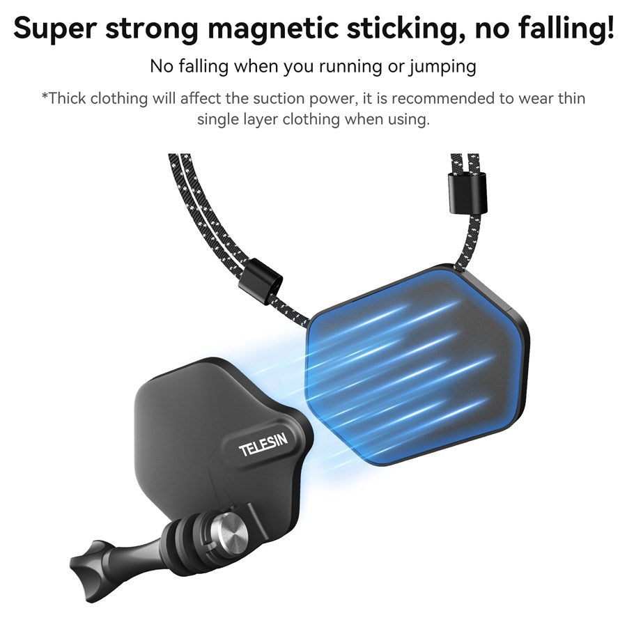 TE MMK 001 Telesin Magnetic Mount For Action Cameras With Nano Sticker Kit 8