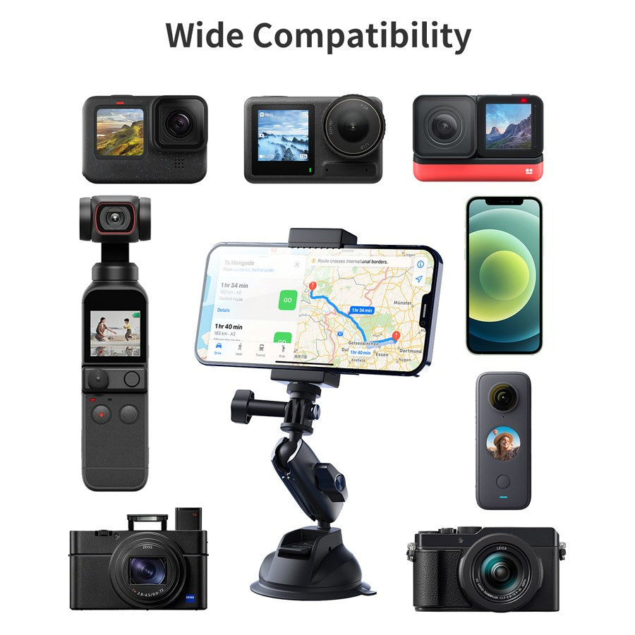 TE SUC 010 Telesin Suction Cup Mount For Action Cameras 6