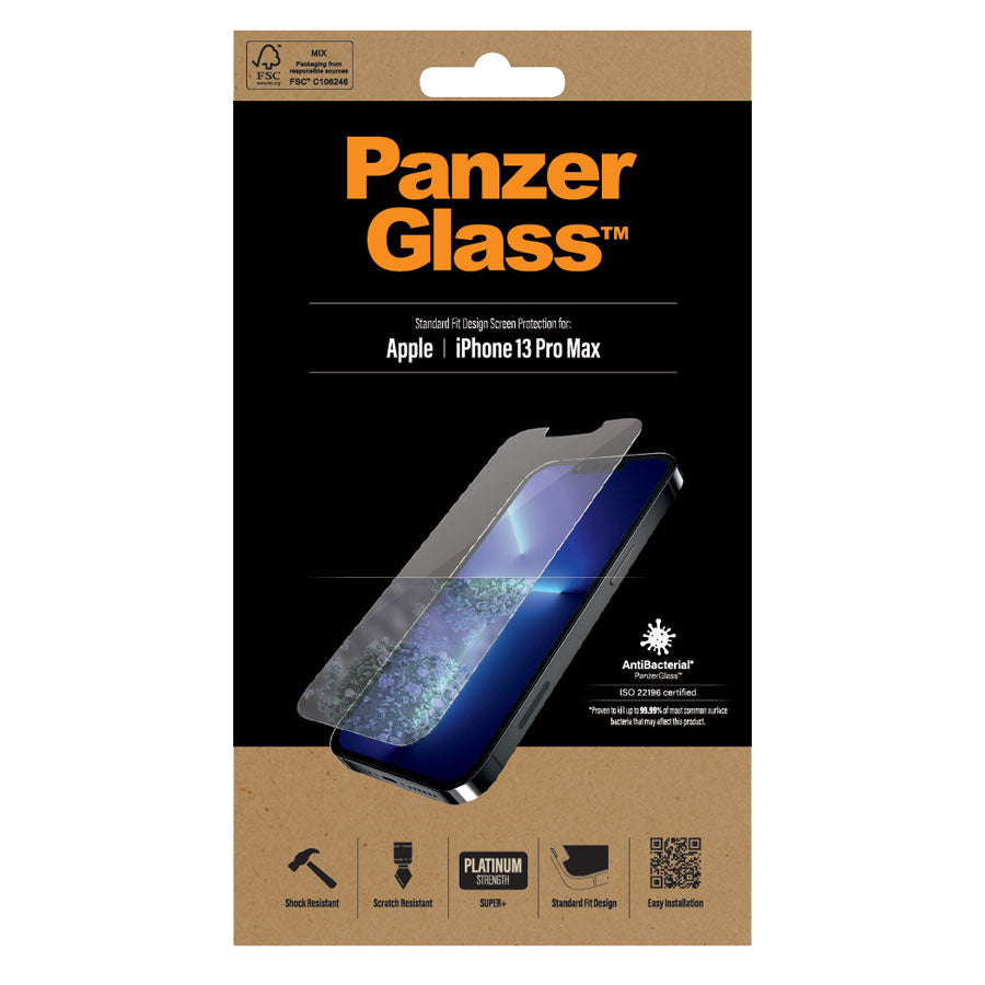 PanzerGlass iPhone 13 Pro Max AntiBacterial Skærmbeskyttelse