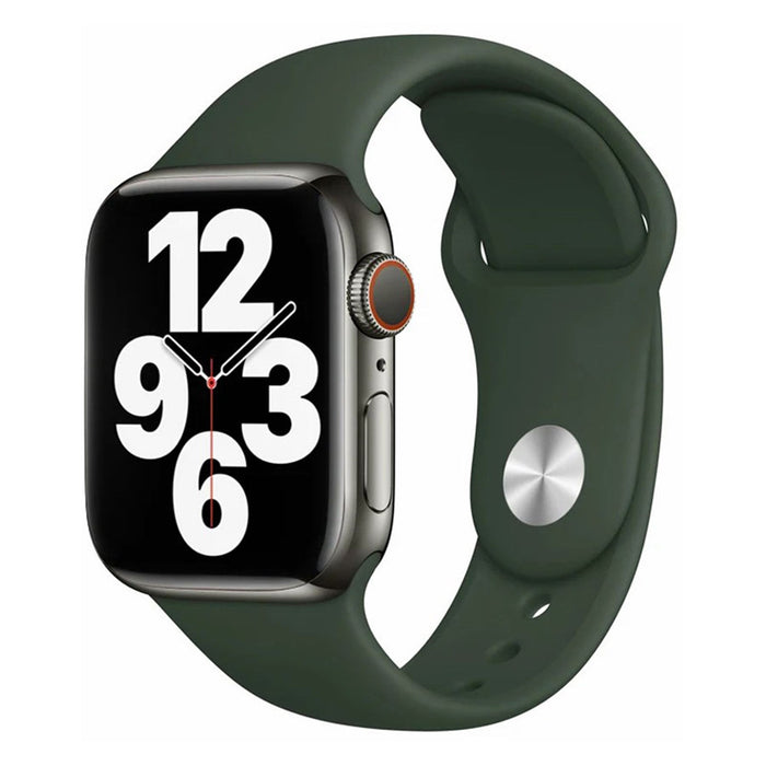 LPAW040 Lippa Apple Watch Silikonerem (42, 44, 45, 49), Mørkegrøn 1