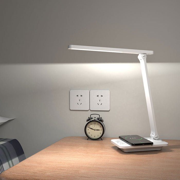 LPL 089 Lippa LED Skrivebordslampe Med Trådløs Opladning, Hvid 4