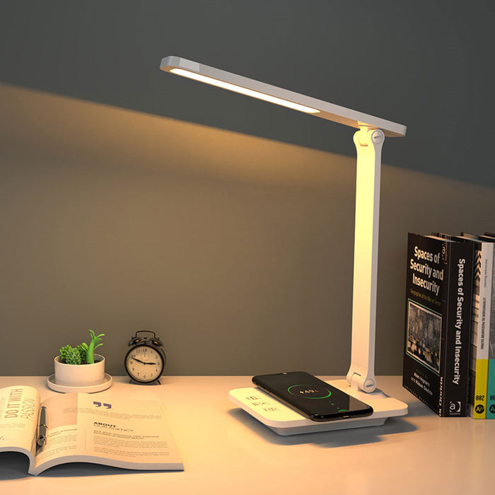 LPL 089 Lippa LED Skrivebordslampe Med Trådløs Opladning, Hvid 5