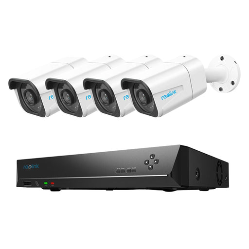 RLK8 800B4 NVR Port Poe8 Inkl 4Xcamera Reolink NVR 8 Port 2TB Harddisk Med 4 Kameraer Poe 3